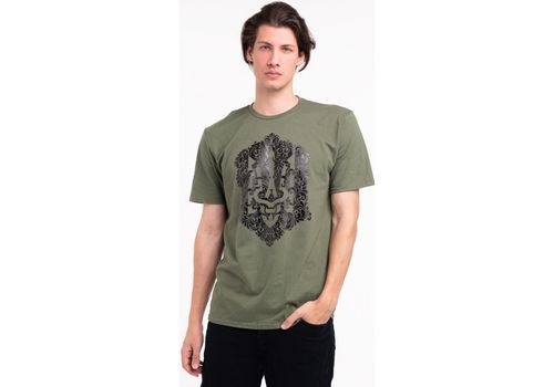 зображення 2 - Футболка Urbanist "Тризуб у рослинному візерунку " (оливкова)