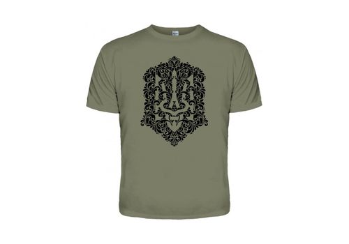 зображення 1 - Футболка Urbanist "Тризуб у рослинному візерунку " (оливкова)