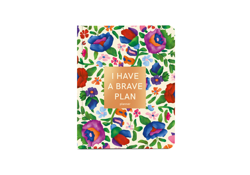 зображення 1 - Блокнот для планування  "I HAVE A BRAVE PLAN" квіти бежевий  ORNER
