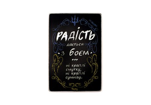 фото 2 - Постер "Радість нам дається з боєм. Жадан"  Wood Posters