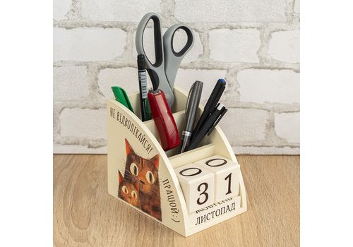 зображення 3 - Дерев'яний органайзер - вічний календар "Не відволікайся, працюй!" Wood Posters
