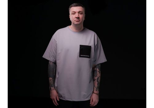 фото 1 - Oversize футболка Матюкаюся,серая Ісландія merch_shop