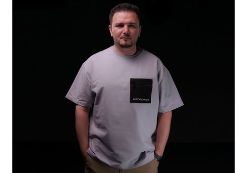 фото 3 - Oversize футболка Матюкаюся,серая Ісландія merch_shop