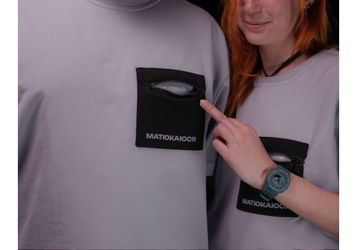 фото 4 - Oversize футболка Матюкаюся,серая Ісландія merch_shop