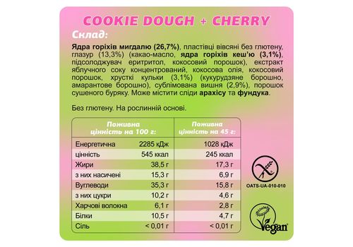 фото 8 - Батончик в белом шоколаде "Cherry + Cookie dough" Fizi
