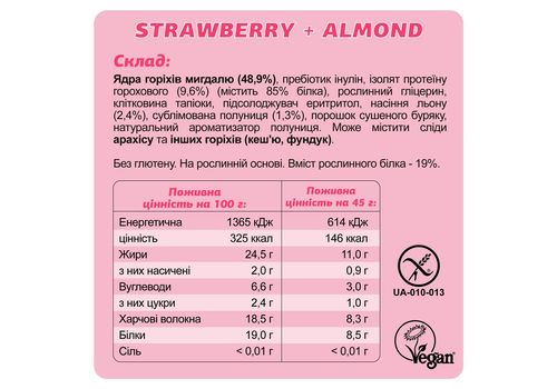 зображення 8 - Батончик Кето "Strawberry + Almond" Fizi
