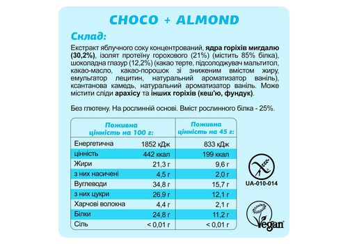 фото 8 - Батончик протеиновый в шоколадной глазури "Choco+Almond" Fizi