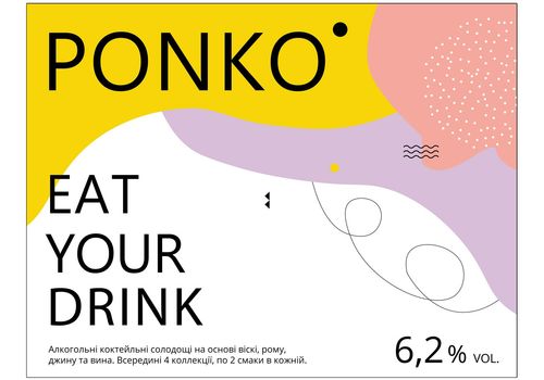 фото 1 - Алкогольные конфеты Eat your drink Ponko Ассорти 24 конфеты 8 вкусов