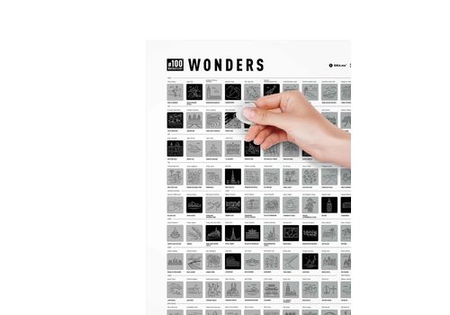 фото 12 - Скретч постер "#100 BucketList Wonders" (англ) 1DEA.me