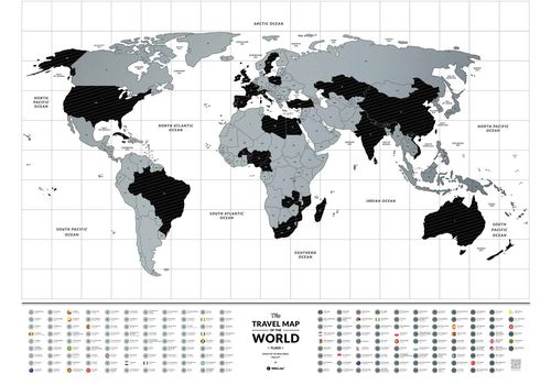 зображення 4 - Скретч карта світу 1DEA.me Travel Map Flags World (англ) (тубус 60*80см)