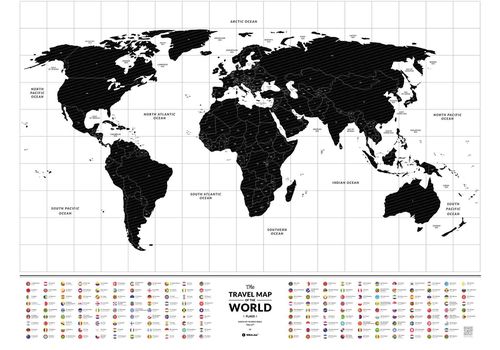 зображення 5 - Скретч карта світу 1DEA.me Travel Map Flags World (англ) (тубус 60*80см)