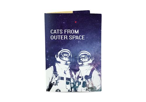 фото 1 - Обложка на паспорт Экокожа - Cats from outer space 13,5 х 9,5 см Just cover