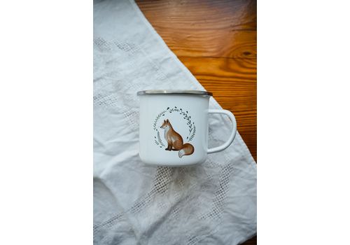 фото 1 - Металическая эмалированая чашка "Лисичка" Stella Sun Studio