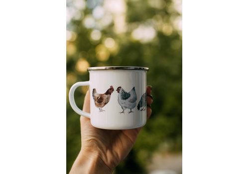 фото 1 - Металическая эмалированая чашка "Курочки" Stella Sun Studio