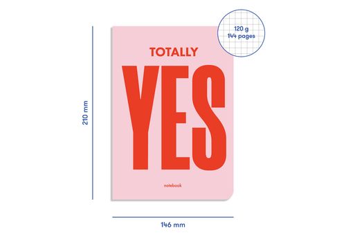 фото 4 - Блокнот "Totally YES" розовый