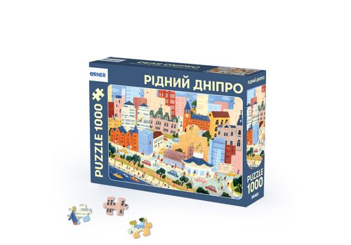 фото 1 - Пазл Родной Днепр 1000 элементов ORNER