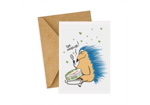 фото 1 - Открытка с Ежом Торт зі смаком міста Gifty