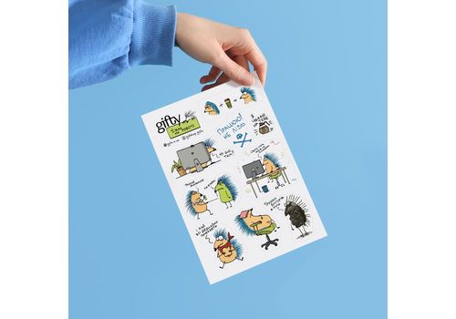 фото 2 - Набор наклеек Їжак на роботі Gifty