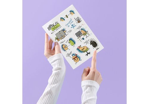 фото 6 - Набор наклеек Їжак на роботі Gifty