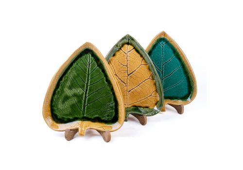 фото 2 - Листок Хоста 24 см МХ с ободком Покутська кераміка