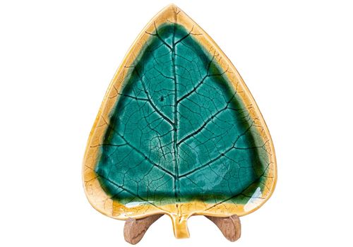 фото 1 - Листок Хоста 24 см МХ с ободком Покутська кераміка