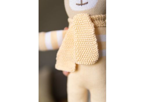 фото 3 - Мягкая эко- игрушка ручной работы Мишка Сем бежевый 32 см SVMR