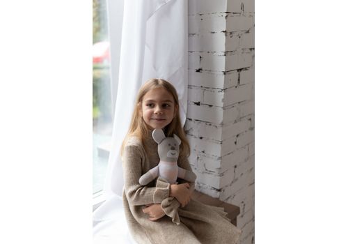 зображення 1 - М'яка еко- іграшка ручної роботи Мишка Франя бежевий 32 см SVMR