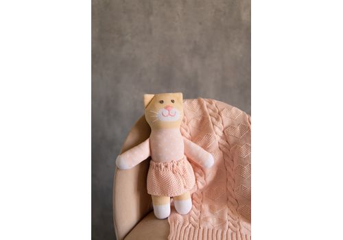 зображення 4 - М'яка еко- іграшка ручної роботи Котик Тіна бежевий 32 см SVMR