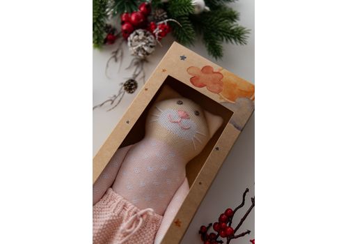 зображення 6 - М'яка еко- іграшка ручної роботи Котик Тіна бежевий 32 см SVMR