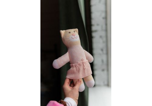 зображення 7 - М'яка еко- іграшка ручної роботи Котик Тіна бежевий 32 см SVMR