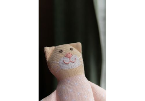 зображення 9 - М'яка еко- іграшка ручної роботи Котик Тіна бежевий 32 см SVMR