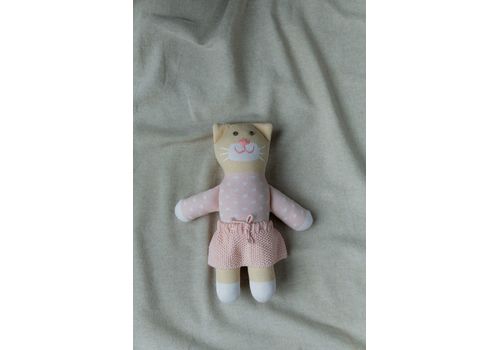 зображення 11 - М'яка еко- іграшка ручної роботи Котик Тіна бежевий 32 см SVMR