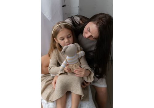 зображення 4 - М'яка еко- іграшка ручної роботи Песик Стефанійка 32 см SVMR