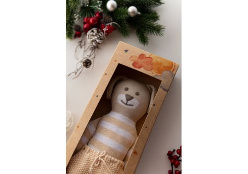 зображення 10 - М'яка еко- іграшка ручної роботи Песик Стефанійка 32 см SVMR