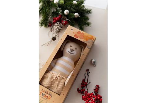 зображення 15 - М'яка еко- іграшка ручної роботи Песик Стефанійка 32 см SVMR