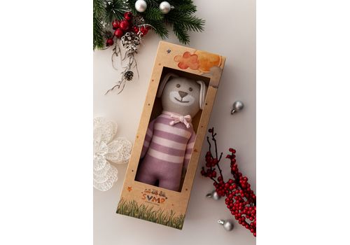 зображення 1 - М'яка еко- іграшка ручної роботи Песик Стефаник 32 см SVMR