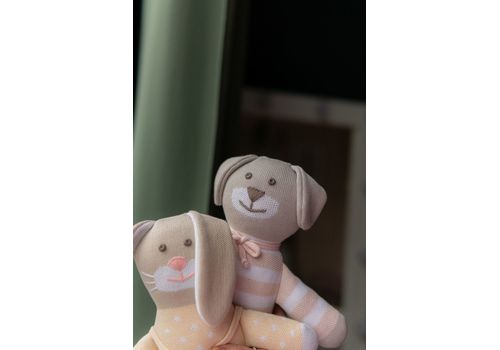 зображення 2 - М'яка еко- іграшка ручної роботи Песик Стефаник бежевий 32 см SVMR