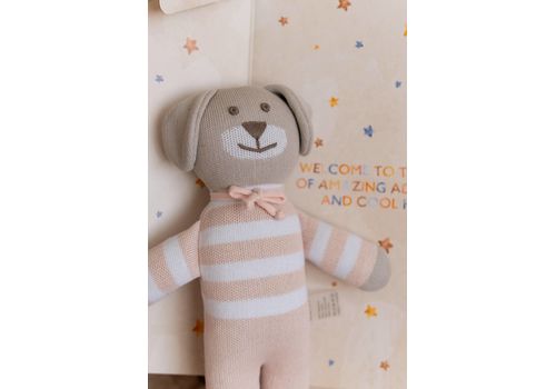 зображення 5 - М'яка еко- іграшка ручної роботи Песик Стефаник бежевий 32 см SVMR