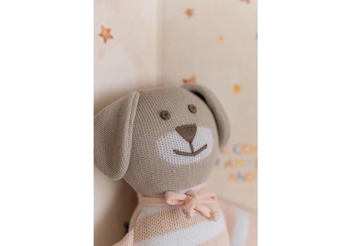 зображення 6 - М'яка еко- іграшка ручної роботи Песик Стефаник бежевий 32 см SVMR