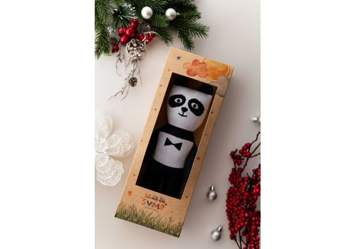 зображення 1 - М'яка еко- іграшка ручної роботи Панда Брюс 32 см SVMR