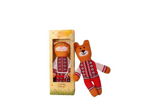 фото 2 - Мягкая эко- игрушка ручной работы Мишка Лемко 32 см SVMR