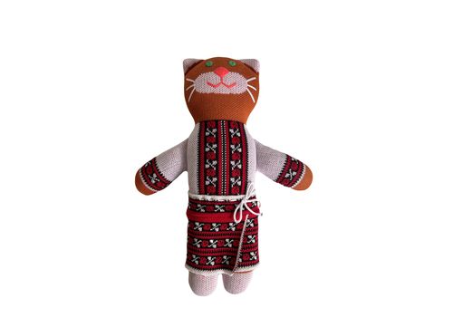 фото 5 - Мягкая эко- игрушка ручной работы Котик Ксения 32 см SVMR