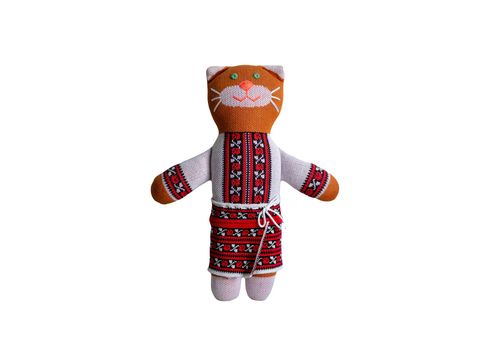 фото 6 - Мягкая эко- игрушка ручной работы Котик Ксения 32 см SVMR