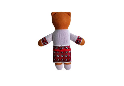 фото 7 - Мягкая эко- игрушка ручной работы Котик Ксения 32 см SVMR