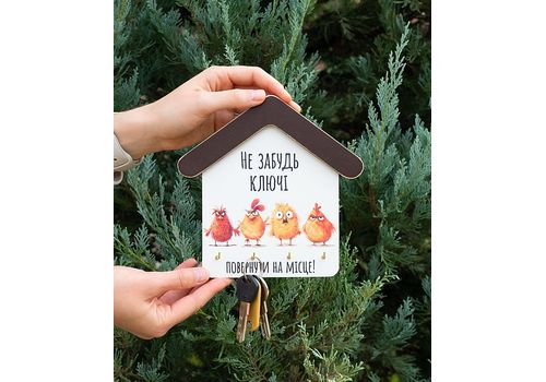 зображення 1 - Ключниця будиночок "Не забудь повернути ключі!" Wood Posters