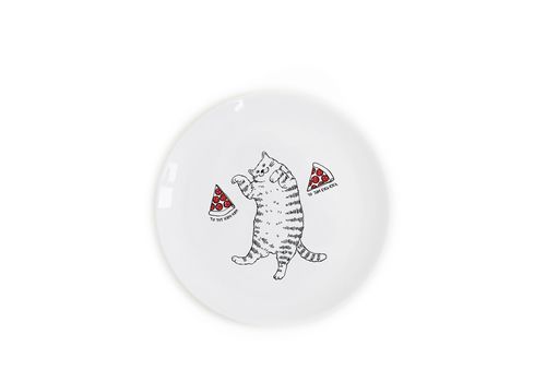 фото 1 - Тарелка "Кот с пиццой" 25 см Orner