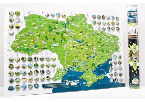 зображення 3 - Скретч-карта My Gift "My Map Ukraine edition" 61х41см