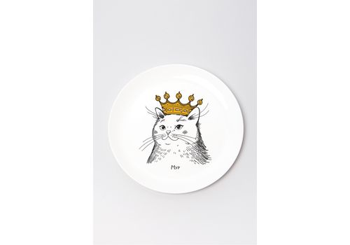 фото 1 - Столовая тарелка "Кошка в короне"