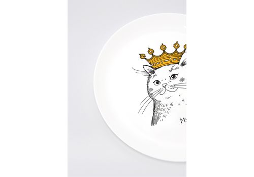 фото 4 - Столовая тарелка "Кошка в короне"