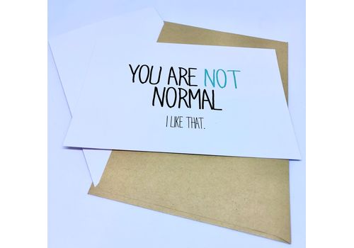 фото 1 - Открытка "You are not normal"10 х 15см Magic lab
